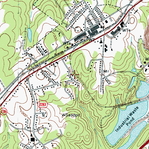 Topographic Map of Little Theater, NC