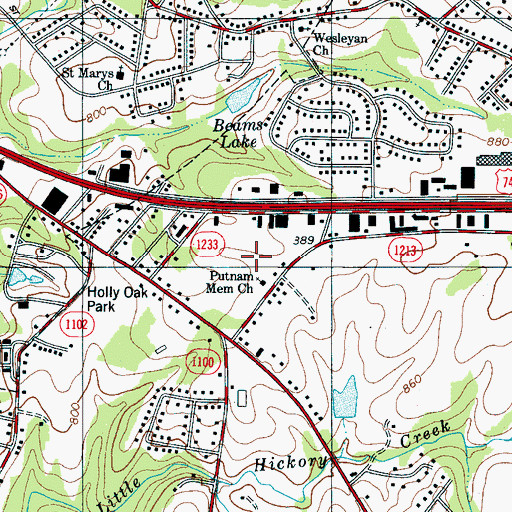 Topographic Map of American Legion, NC