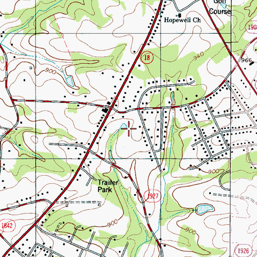 Topographic Map of Marlwood Park, NC
