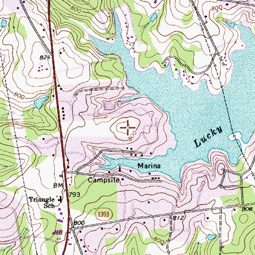 Topographic Map of Black Trailer Park, NC