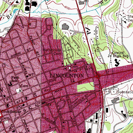 Topographic Map of Providence Baptist Church, NC