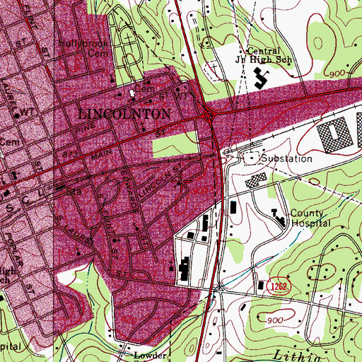 Topographic Map of Pentecostal Apostle Church of Jesus Christ, NC