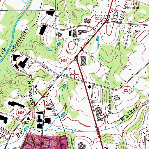 Topographic Map of Lincoln County Health Center, NC