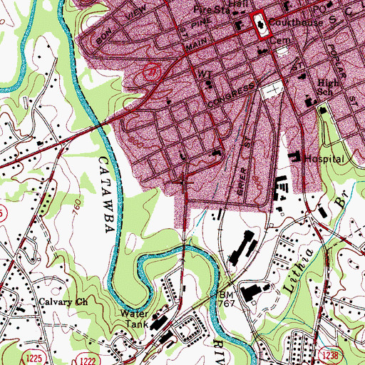 Topographic Map of Pentecostal Holiness Church, NC