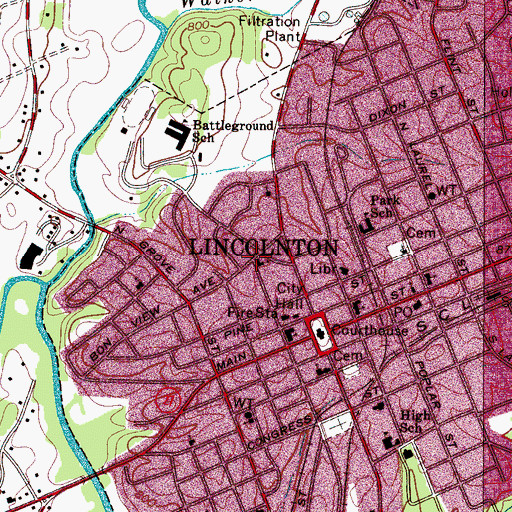 Topographic Map of First Wesleyan Church, NC