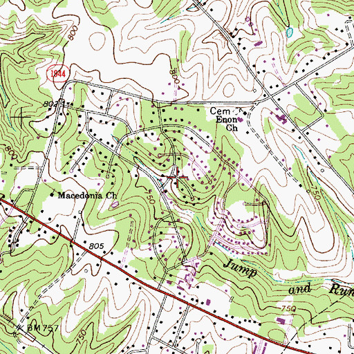Topographic Map of West Salisbury, NC