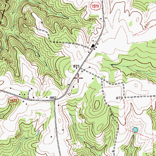 Topographic Map of Rowan - Iredell Volunteer Fire Department, NC