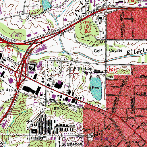Topographic Map of University Shopping Center, NC