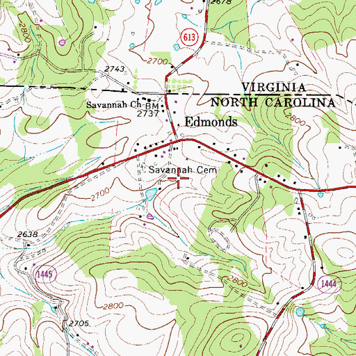 Topographic Map of Crestview Golf Course, NC