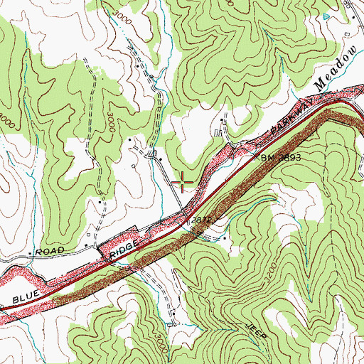 Topographic Map of Millers Camping, NC