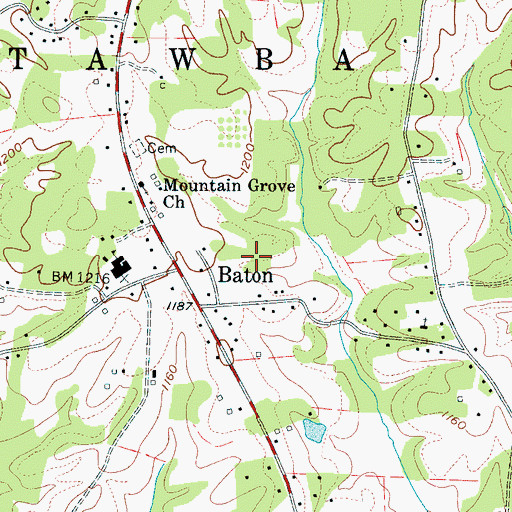 Topographic Map of Tri County Golf Course, NC
