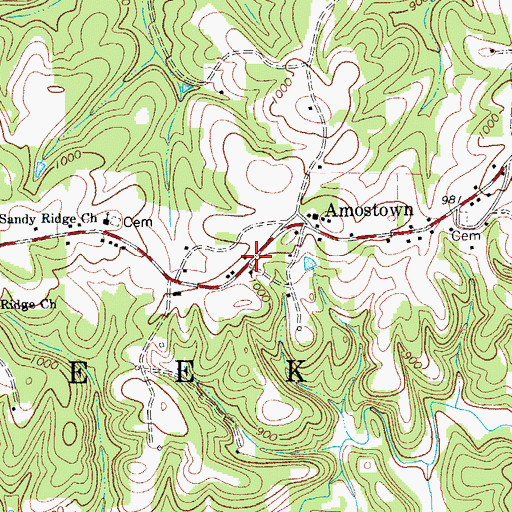 Topographic Map of Scales Plantation, NC