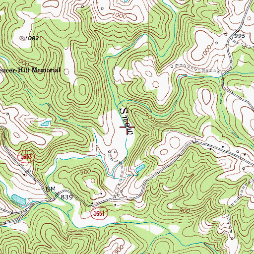 Topographic Map of Davis Ford, NC