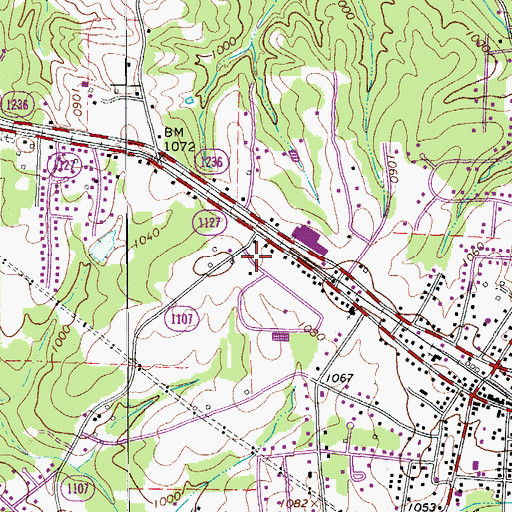 Topographic Map of King Recreational Acres, NC