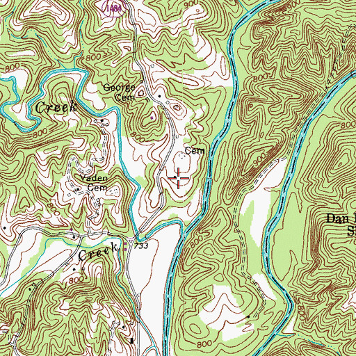 Topographic Map of Matthew Moore House (historical), NC