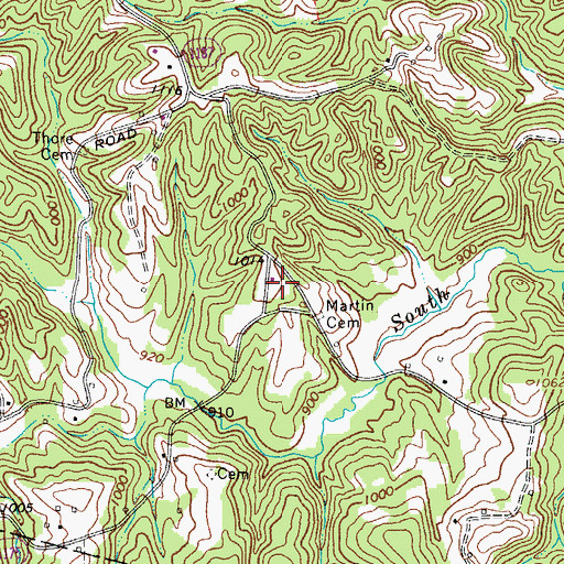 Topographic Map of The Rockhouse (historical), NC