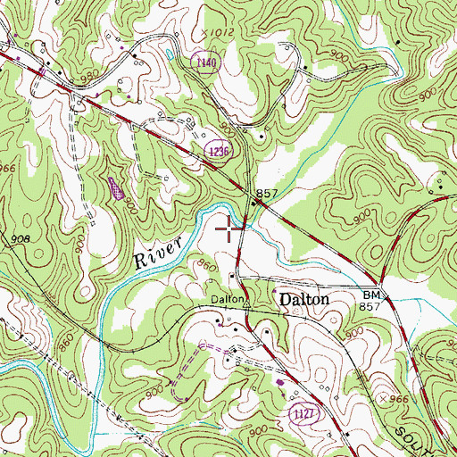 Topographic Map of Dalton (historical), NC