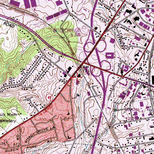 Topographic Map of Yorkmont Shopping Center, NC
