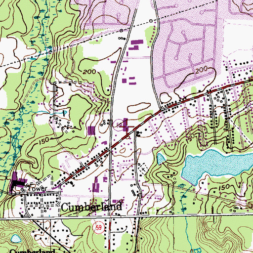 Topographic Map of Hope Plaza, NC