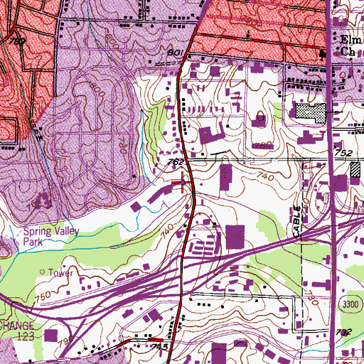 Topographic Map of Greenbriar Mall, NC