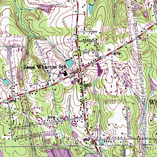 Topographic Map of North Church Plaza, NC