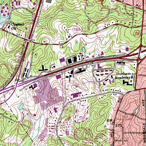 Topographic Map of Regency Plaza, NC