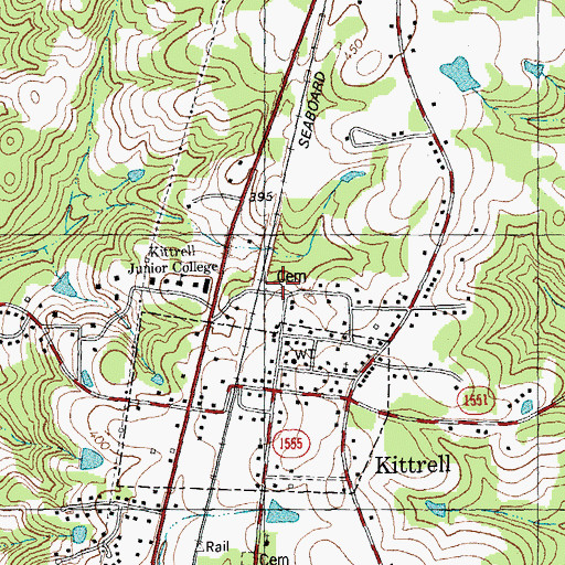 Topographic Map of Confederate Cemetery, NC