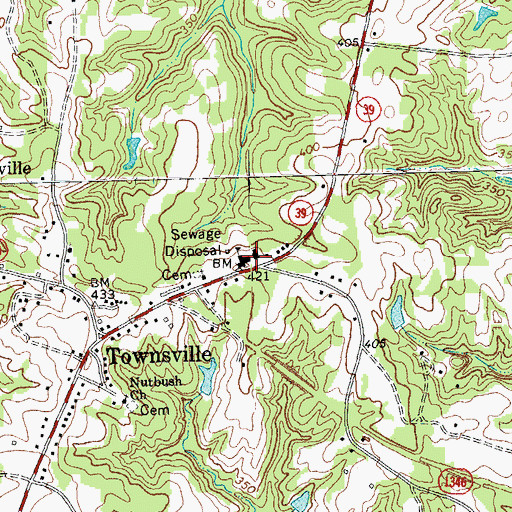 Topographic Map of Kerr Lake School, NC