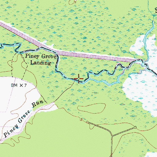 Topographic Map of Piney Grove Run, NC