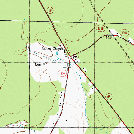 Topographic Map of Tuckahoe Post Office (historical), NC
