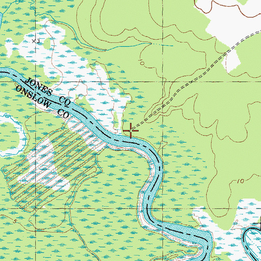 Topographic Map of Longpoint Landing, NC