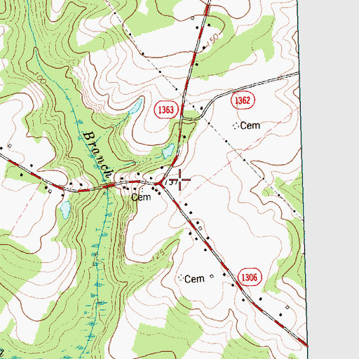 Topographic Map of Dolph Post Office (historical), NC