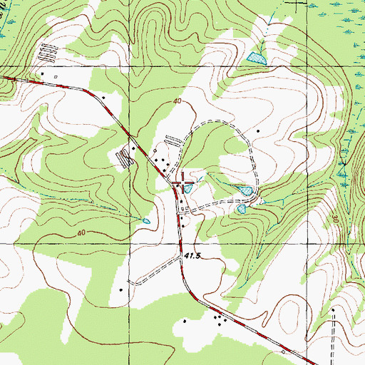 Topographic Map of McGowen Post Office (historical), NC