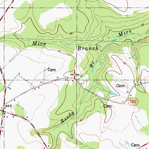 Topographic Map of Branchs Store Post Office (historical), NC