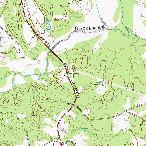Topographic Map of Felix Post Office, NC