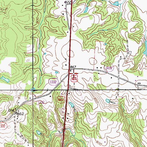 Topographic Map of Nestor Post Office, NC