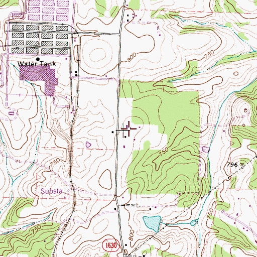 Topographic Map of Baltimore, NC