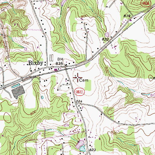 Topographic Map of Bixby Presbyterian, NC
