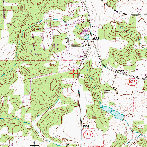 Topographic Map of Davie Baptist Tabernacle, NC