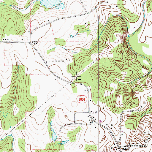 Topographic Map of Augusta Post Office (historical), NC