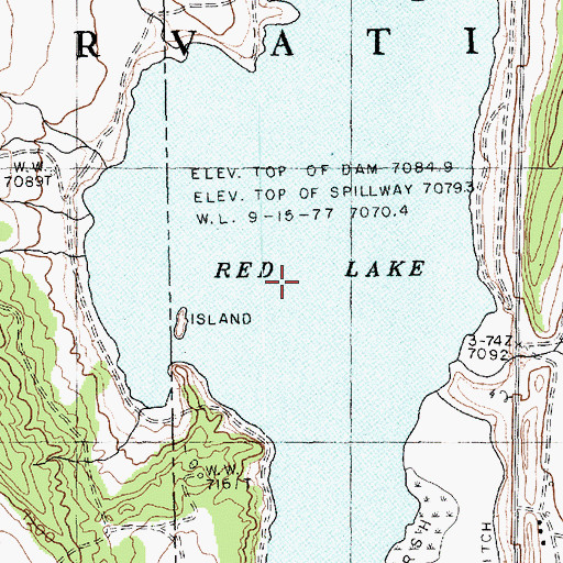 Topographic Map of Red Lake, NM