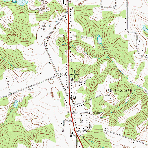 Topographic Map of Holy Cross Lutheran, NC