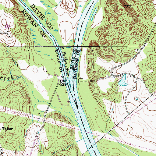 Topographic Map of Hannahs Ferry site, NC