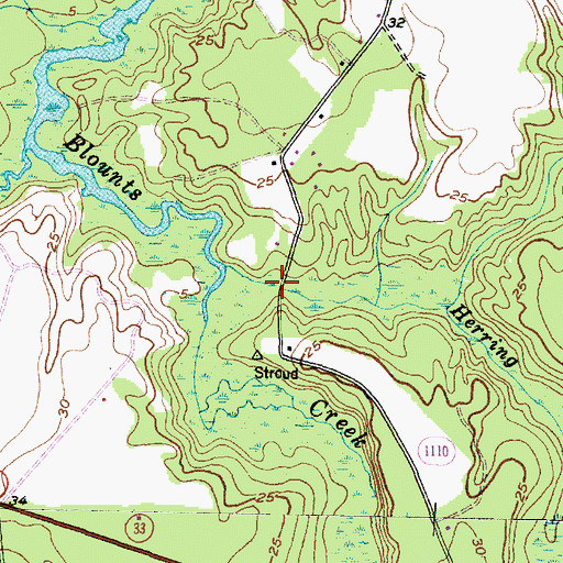 Topographic Map of Blounts Creek Mill, NC