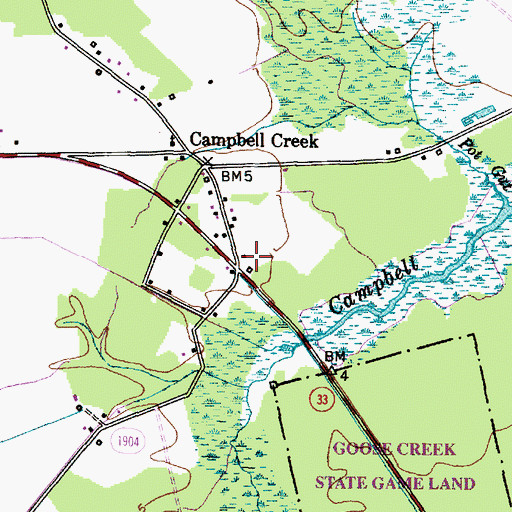 Topographic Map of Jones, NC