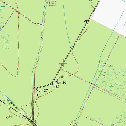Topographic Map of Jones Store, NC