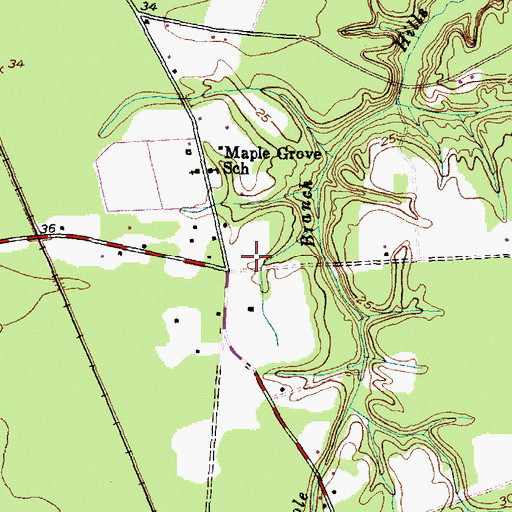 Topographic Map of McConnell, NC