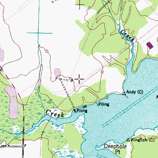 Topographic Map of Hookers Chapel, NC