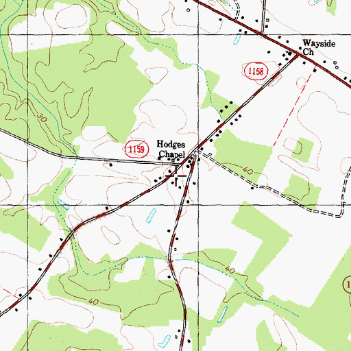 Topographic Map of Piney Grove Church, NC