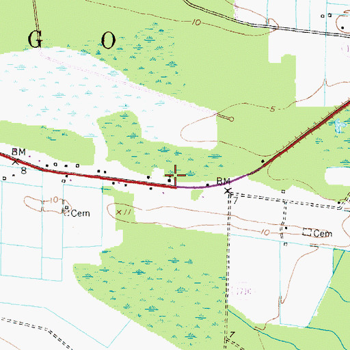 Topographic Map of Saint Miller Church, NC